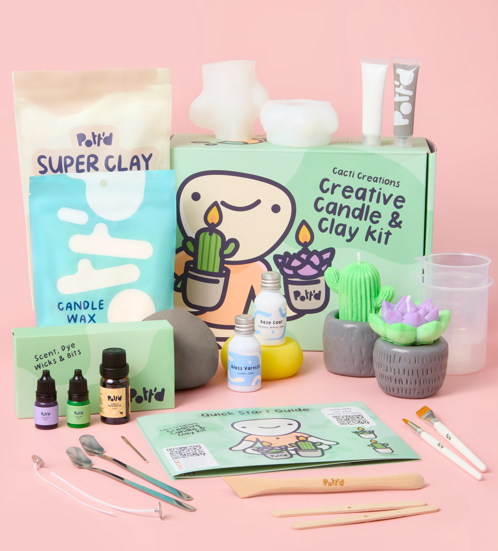 Kaktus Kreationen Kreative Kerze & Ton Kit – Pott'd EU