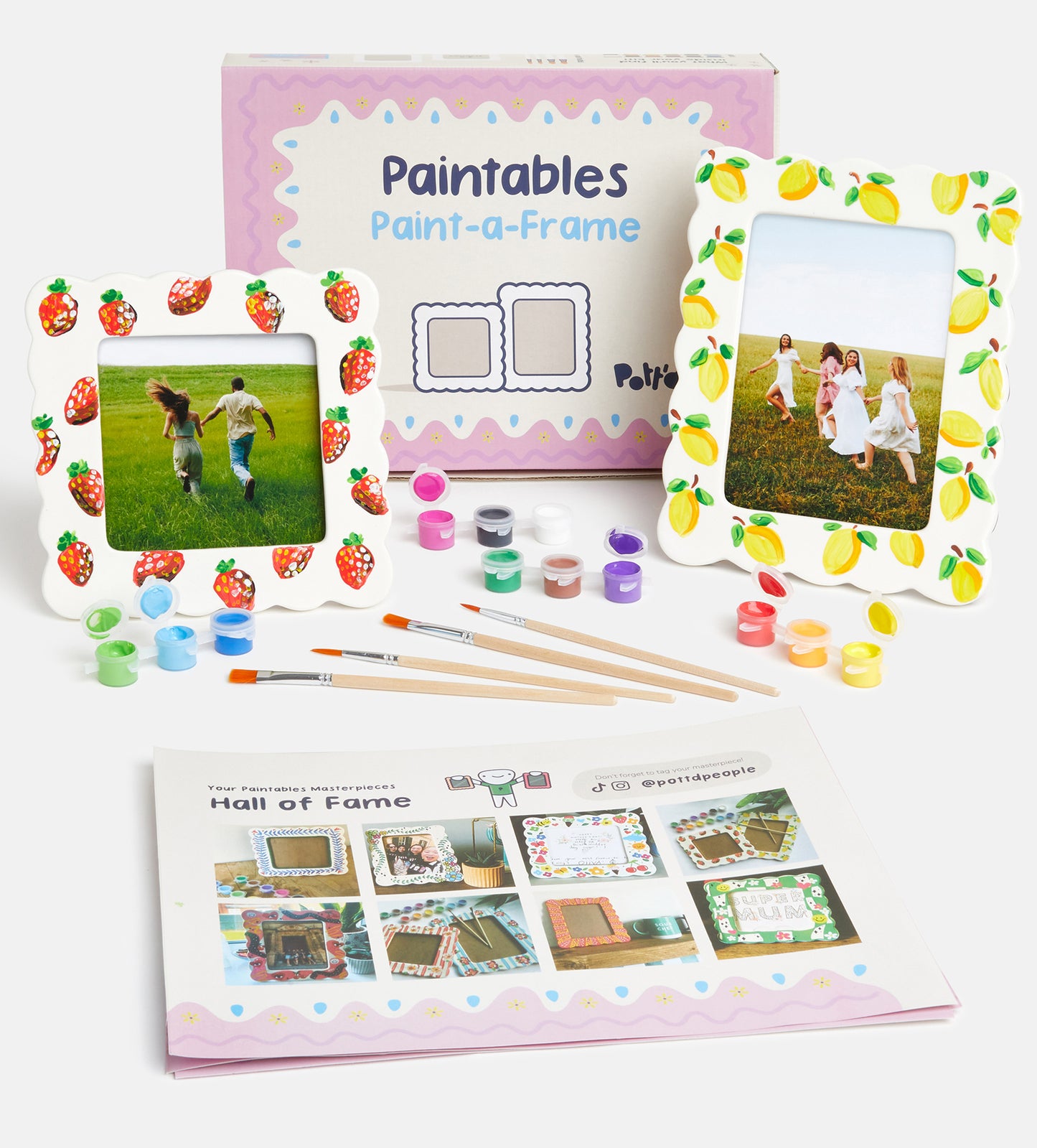 Paintables Set: Tasse, Rahmen & Blumentopf