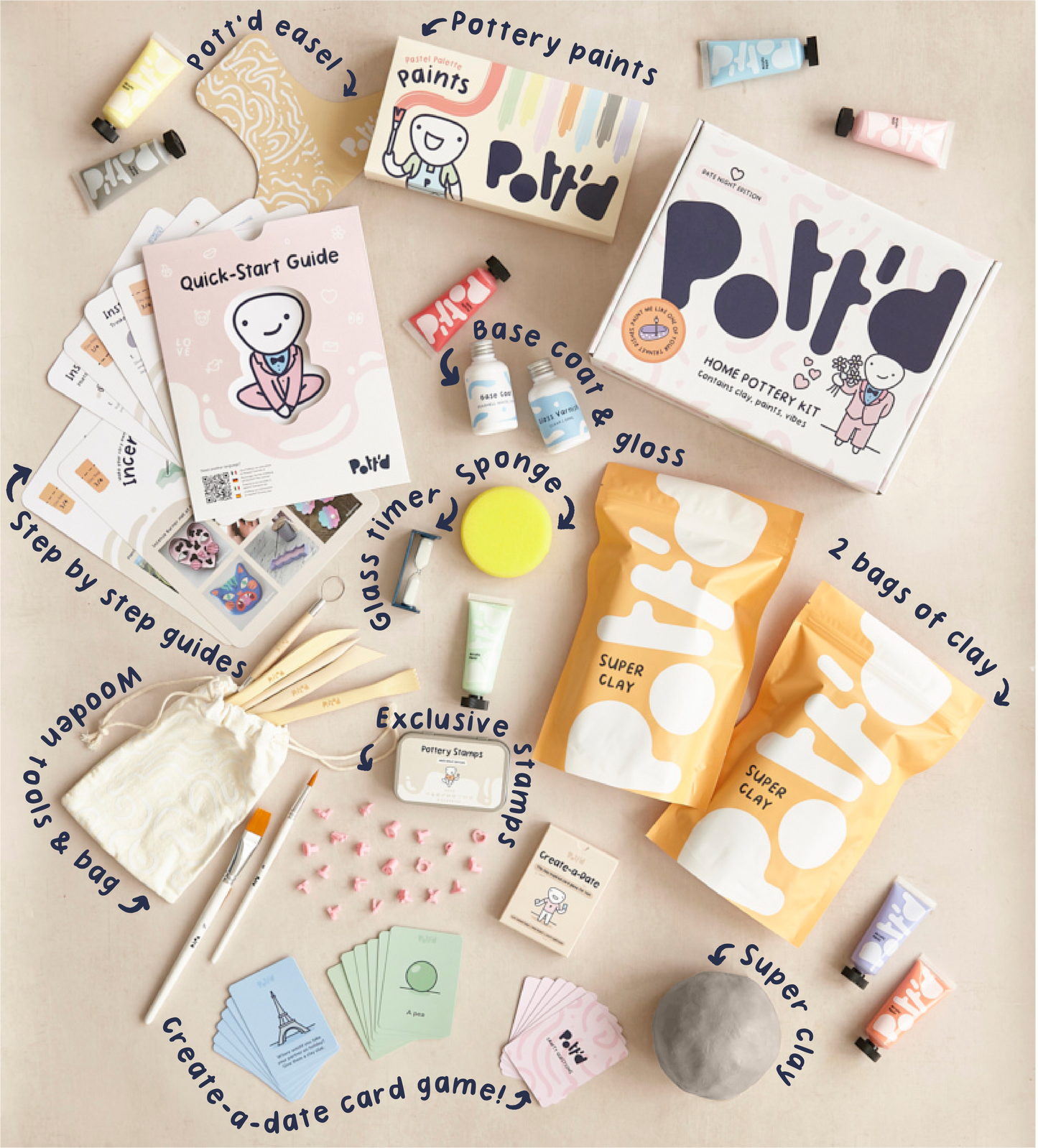 Date Night Thuis Pottenbakken Kit