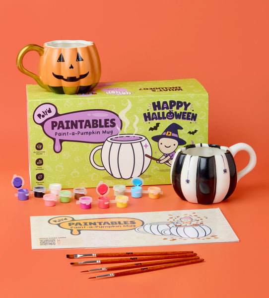 Halloween-Kürbis-Tassenmalset (2 Stück)