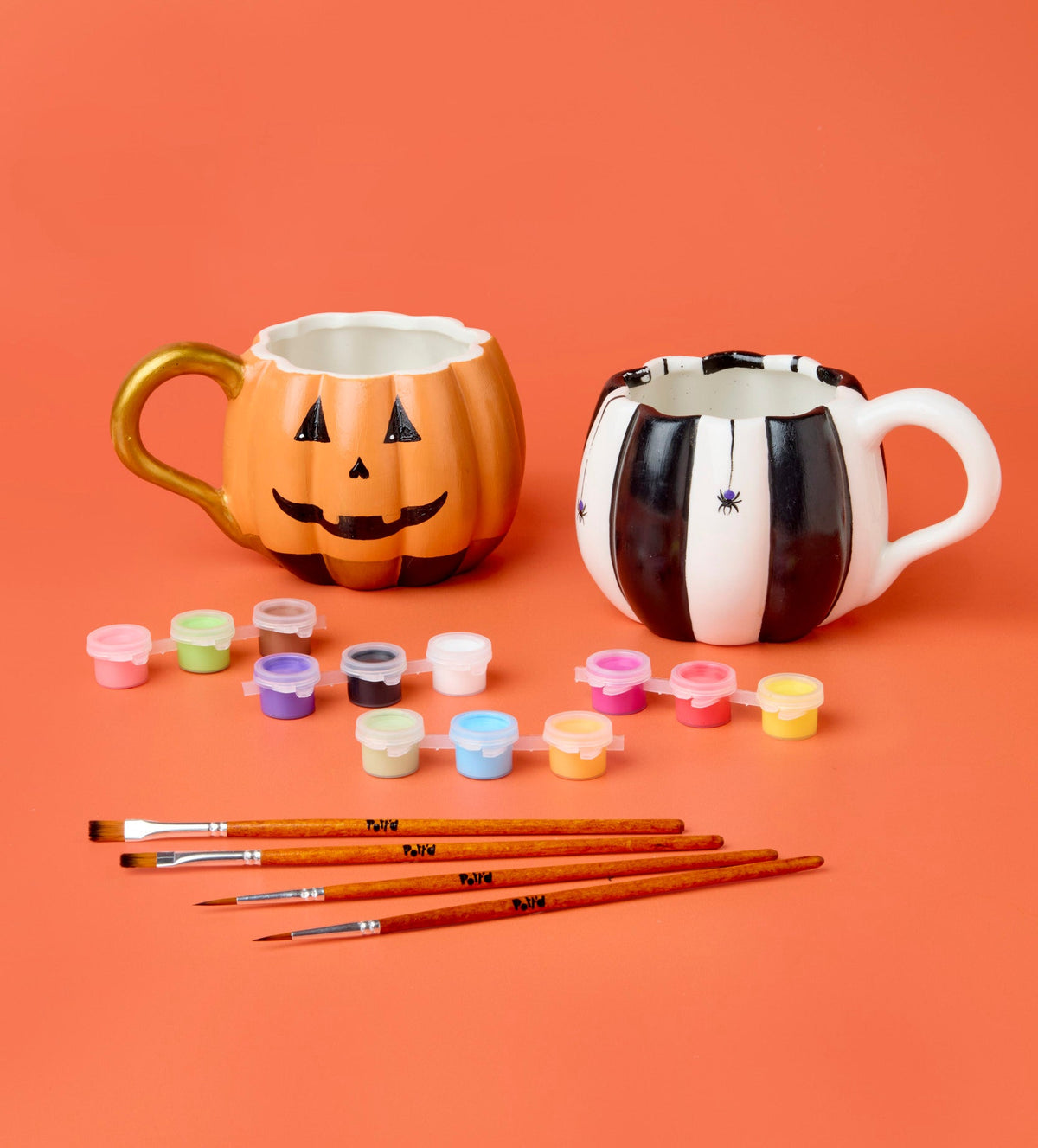 Halloween-Kürbis-Tassenmalset (2 Stück)