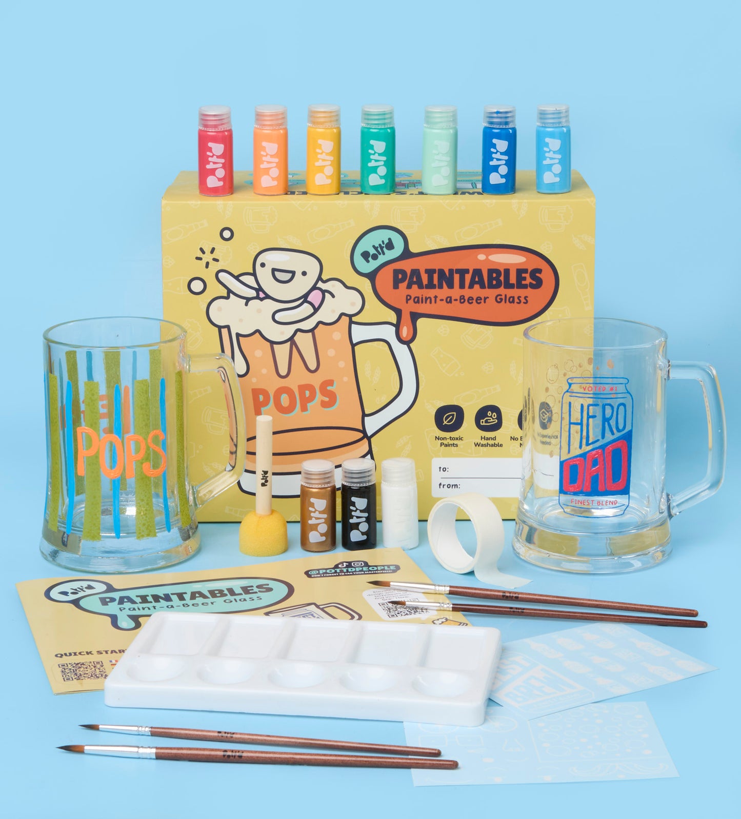Verre à Bière à Peindre pour la Fête des Pères