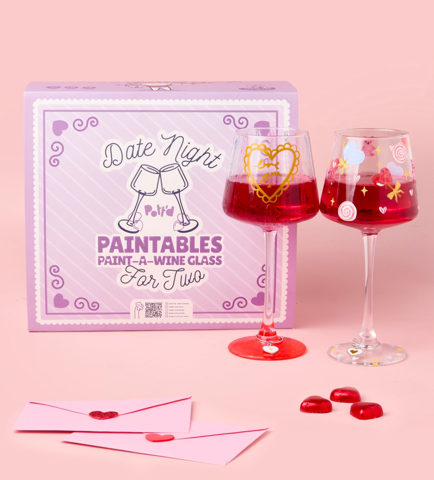 DIY Date Night: Wine Glass & Pottery Kit Bundle