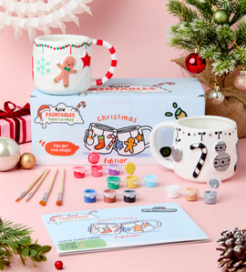Weihnachtsdekoration Tassen-Malset x2