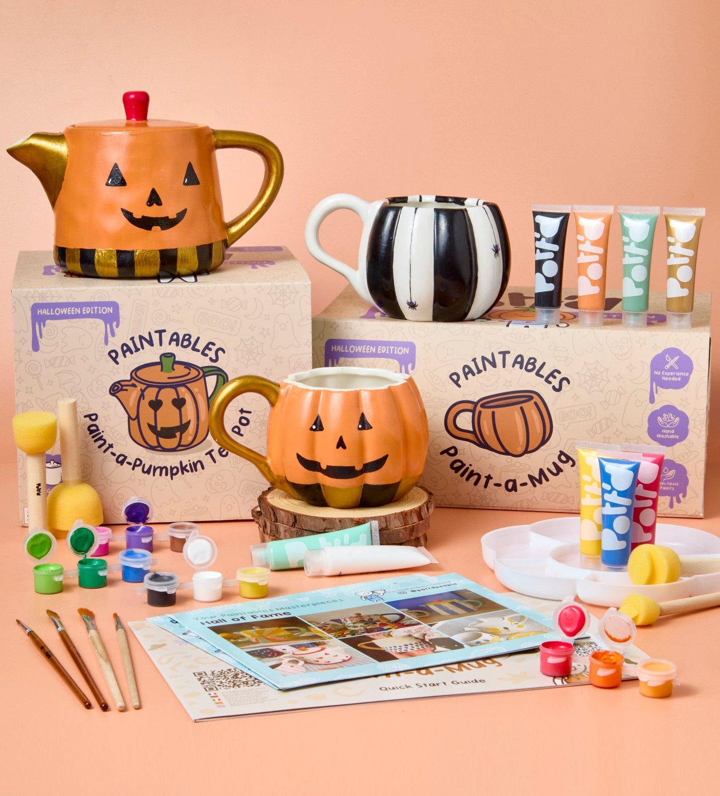 Spooky Sips : Théière Halloween à Peindre