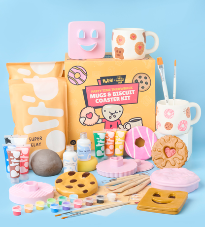 Party Time Throwback: Mugs & Biscuit Coaster Kit