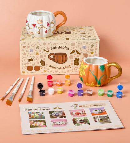 Halloween Pumpkin Paint-a-Mug x2