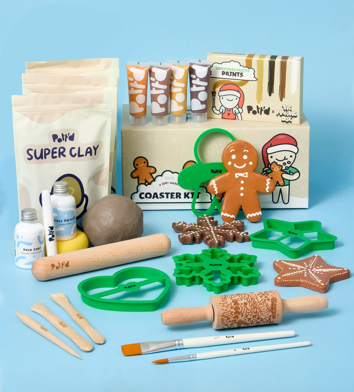 Weihnachtskeks Untersetzer-Set – Pott'd EU
