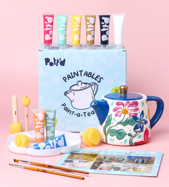 Kit Paint-a-Mug Doppio Pott'd Paintables - Personalizza Tazze In Ceramica Con Colori E Pennelli - Foto 10