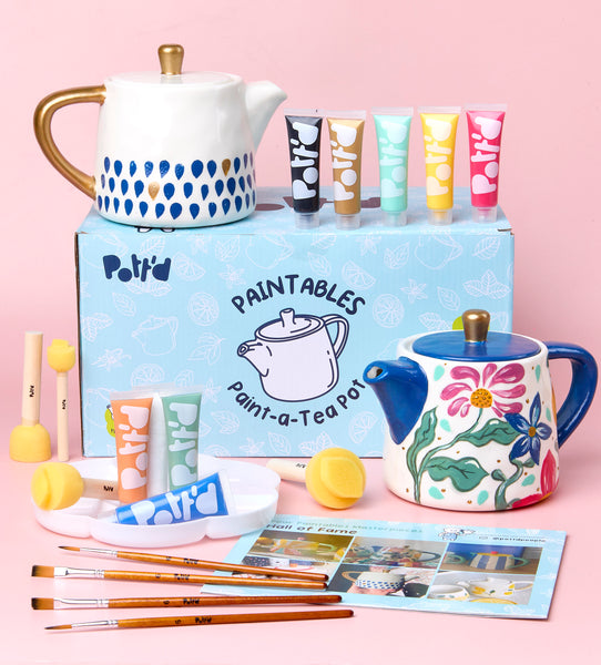 Herbst Teekanne zum Bemalen