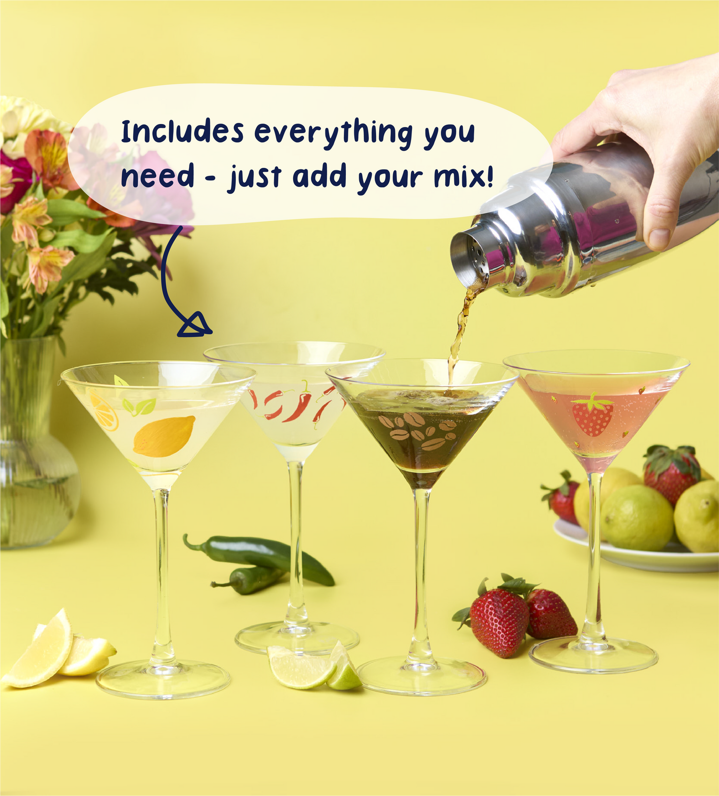 Paint-a-Cocktail Glass