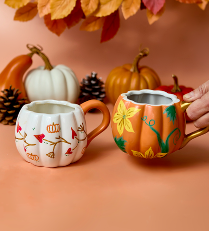Halloween Pumpkin Paint-a-Mug x2