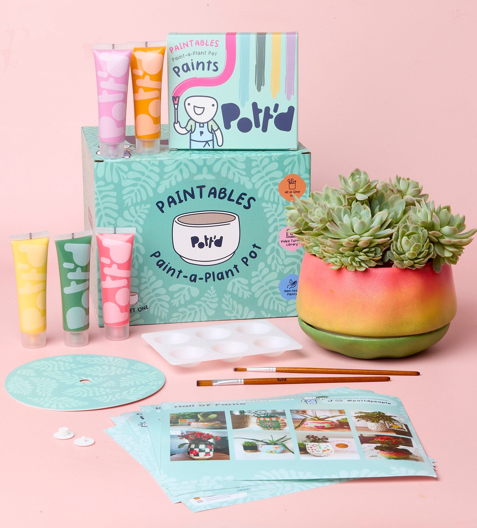 Kit Paint-a-mug Doppio Kit Personalizza Tazze - Paint-a-Mug Doppio Con Colori, Pennelli E Guida Per Decorare Ceramica Painting Ideas - 3