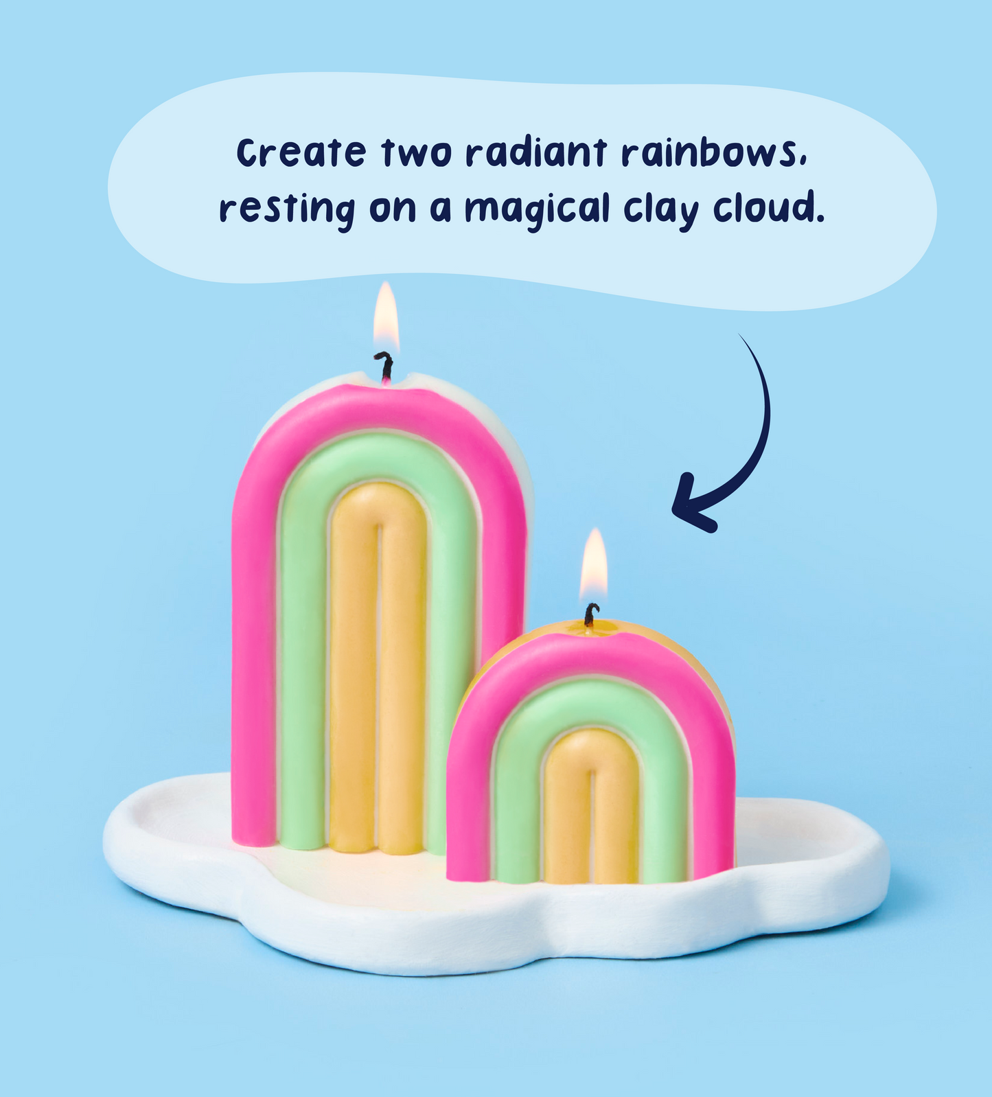 Rainbow Radiance Creative Candle & Clay Kit