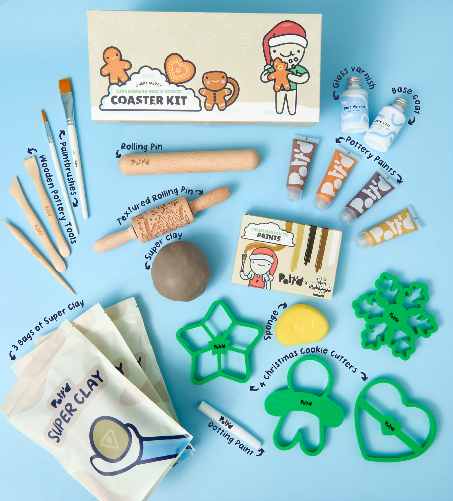 Kerstkoekjes Onderzetterset