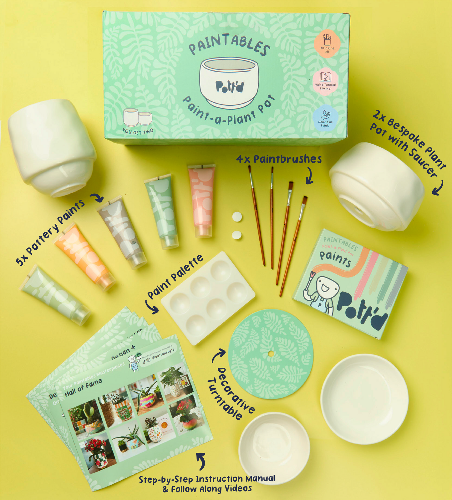 Paintables Mug, Vase & Plant Pot Bundle