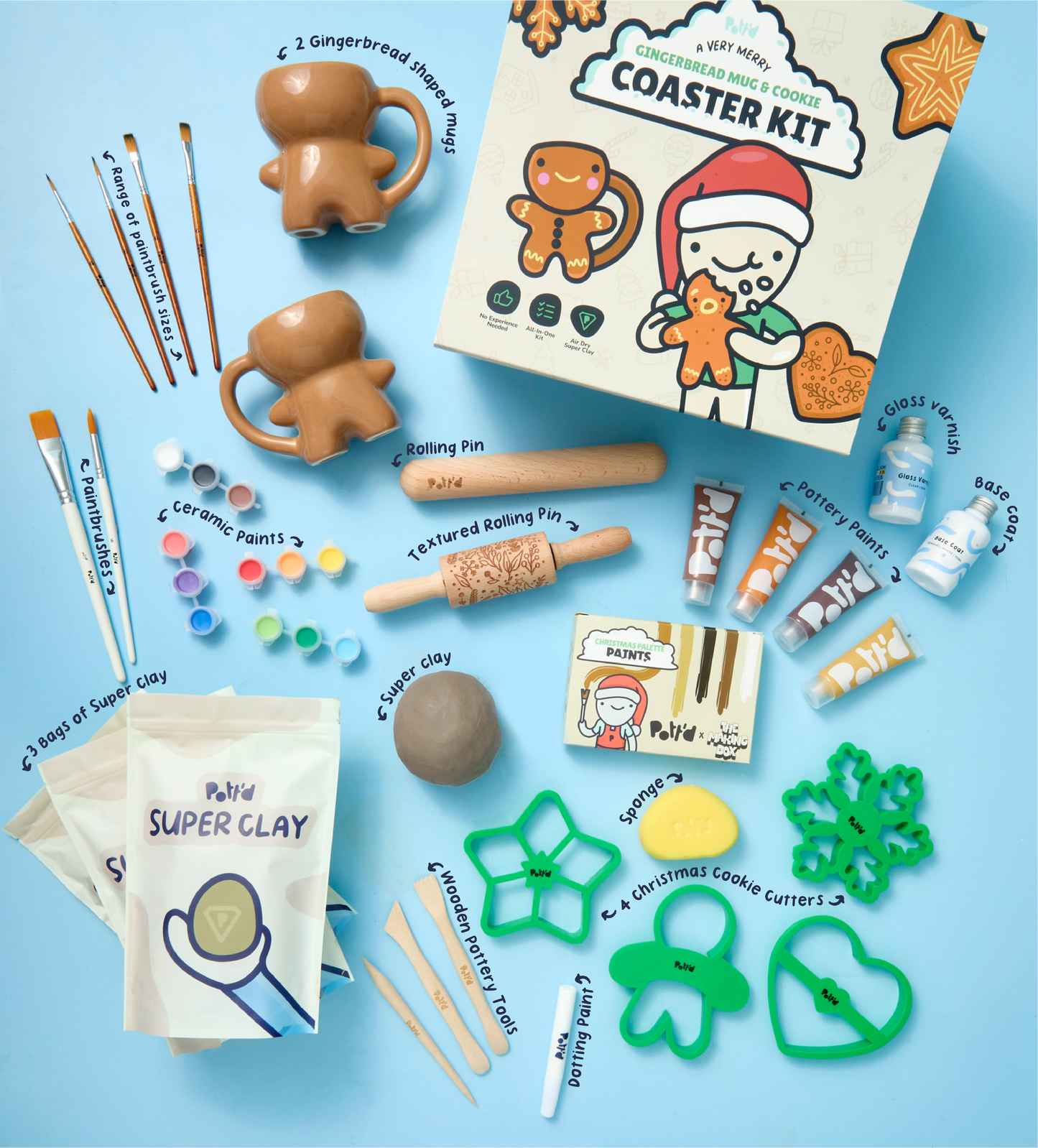 Kerstkoekjes Onderzetterset