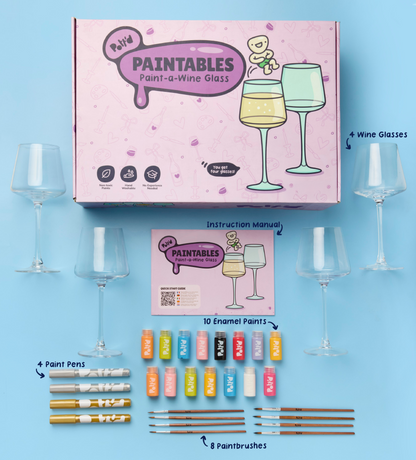 Peinture sur Verre à Vin x2
