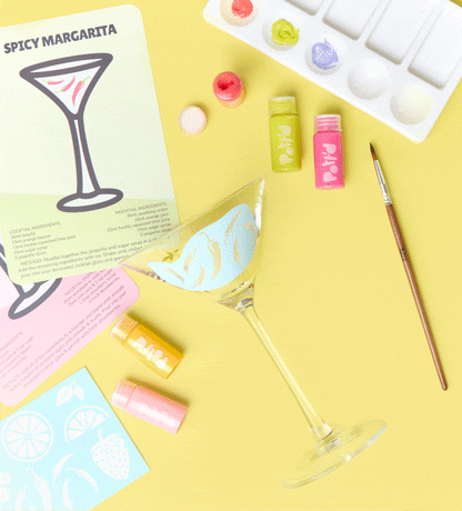 Paint-a-Cocktail Glass