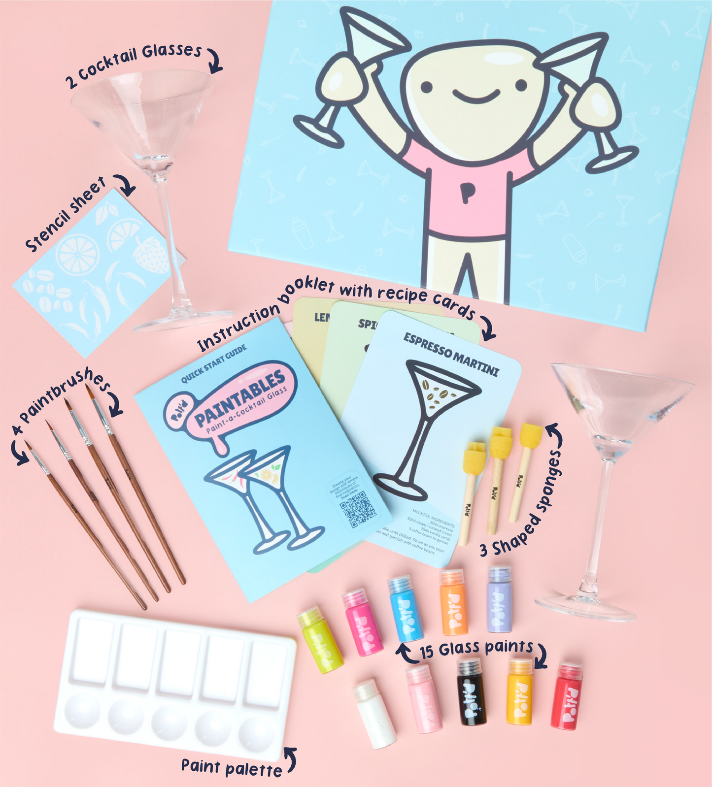 Paint-a-Cocktail Glass