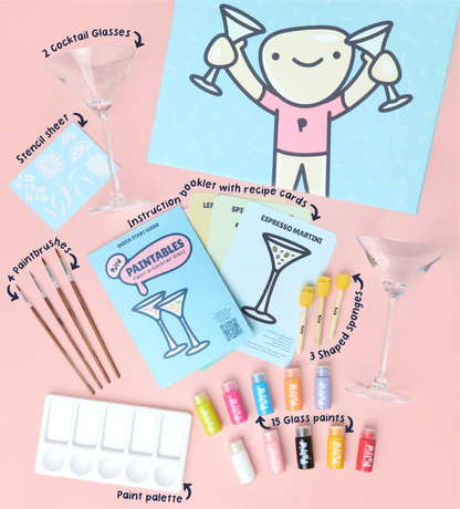 Paint-a-Cocktail Glass