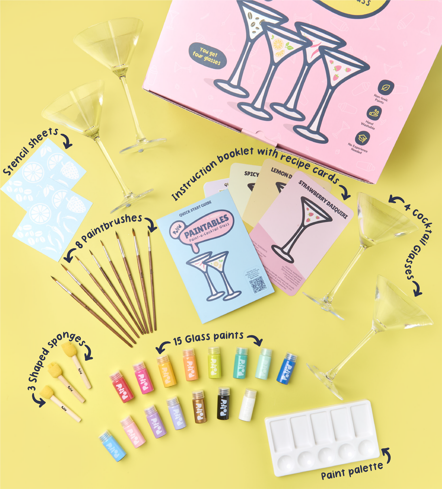 Paint-a-Cocktail Glass