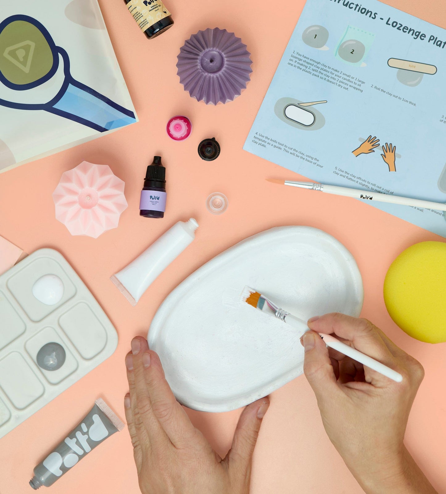 Geometrischer Glanz Kreative Kerze & Ton Kit