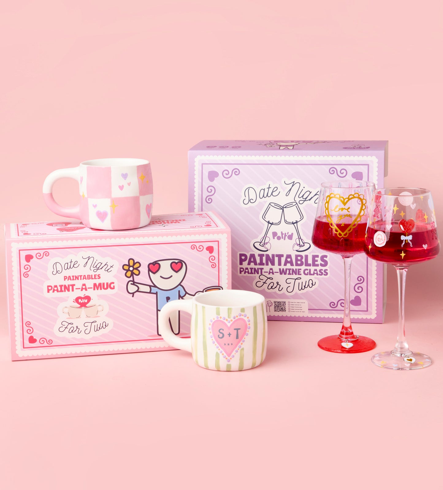 Valentine’s Wine & Mug Painting Bundle