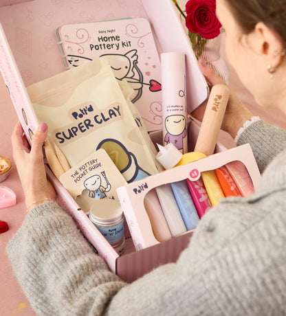 DIY Date Night: Wine Glass & Pottery Kit Bundle