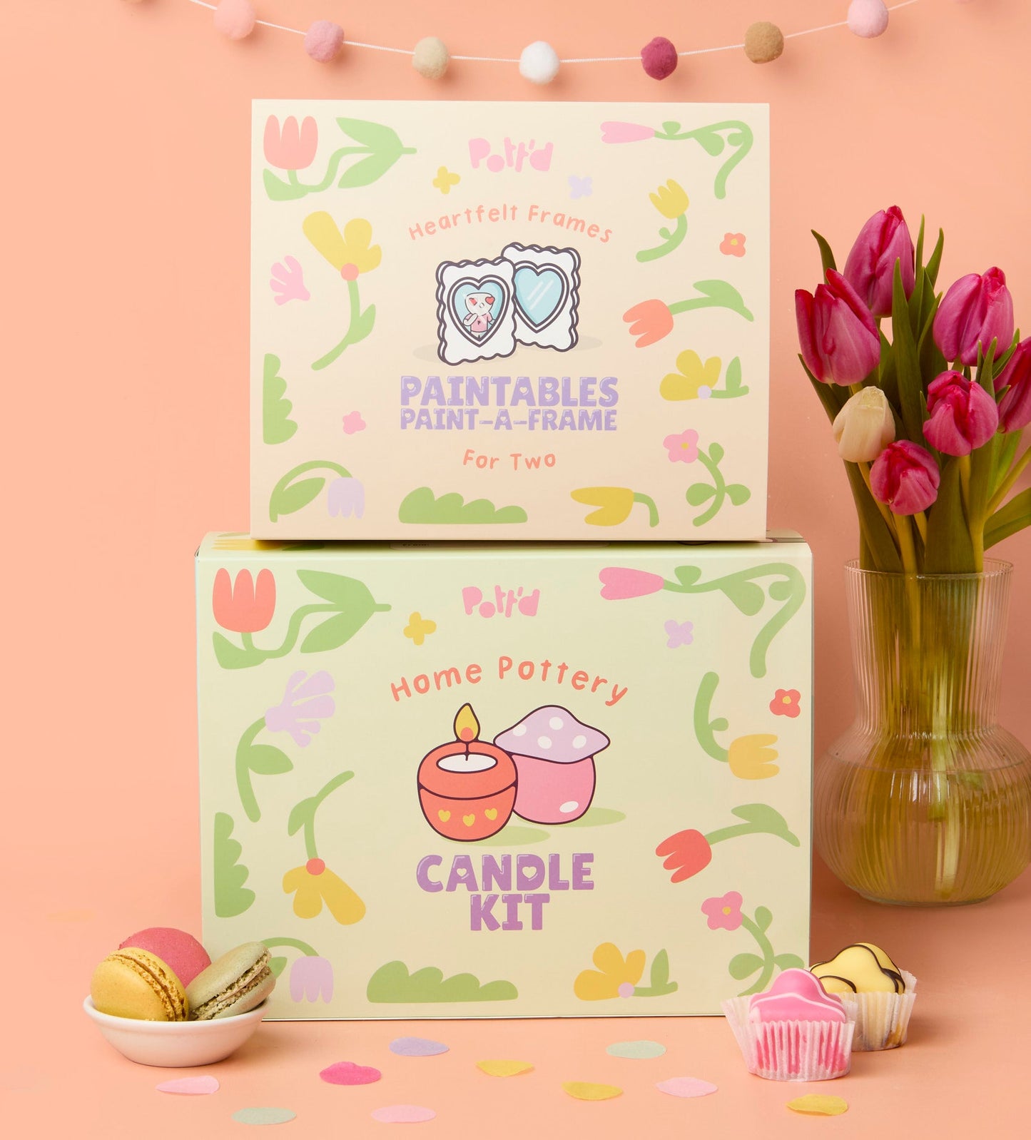 Handmade Moments: Set Candele in Argilla & Cornici da Dipingere