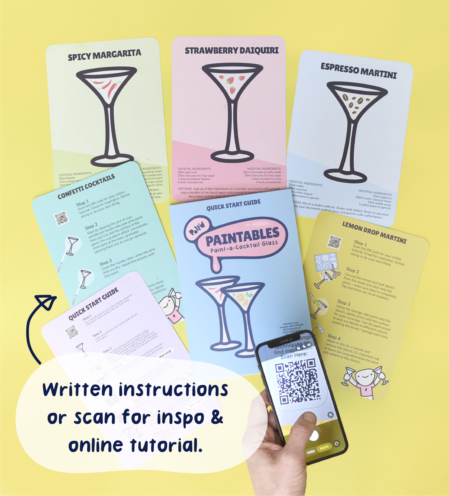 Paint-a-Cocktail Glass