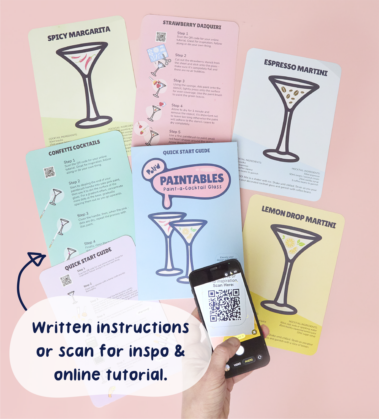 Paint-a-Cocktail Glass