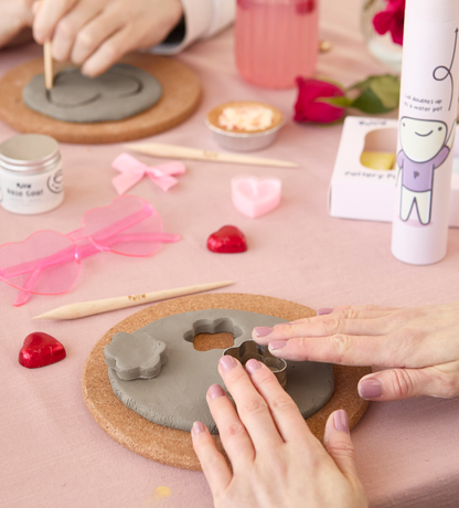 DIY Date Night: Wine Glass & Pottery Kit Bundle