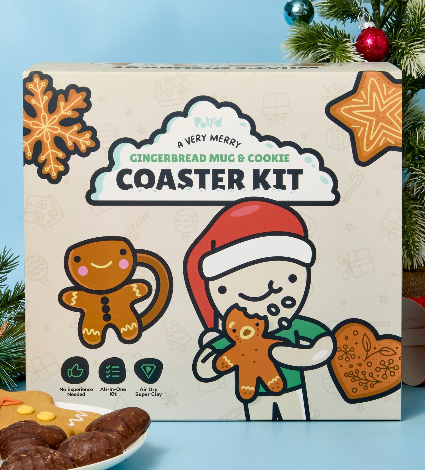 Kerstkoekjes Onderzetterset