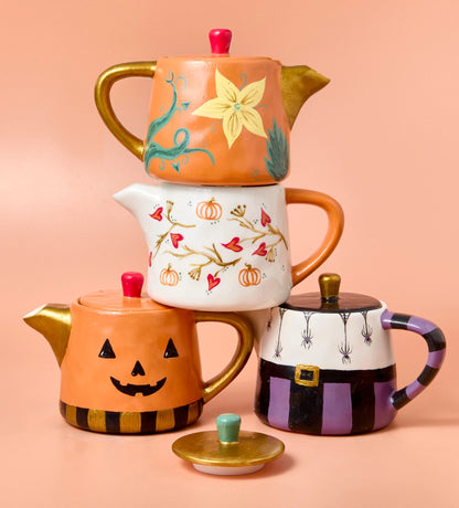 Spooky Sips : Théière Halloween à Peindre