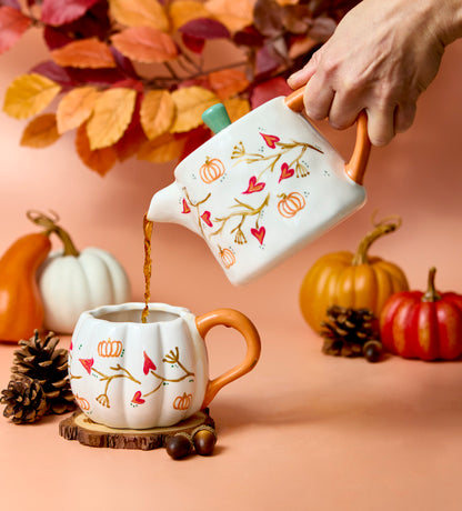 Peinture sur Théière d’Automne