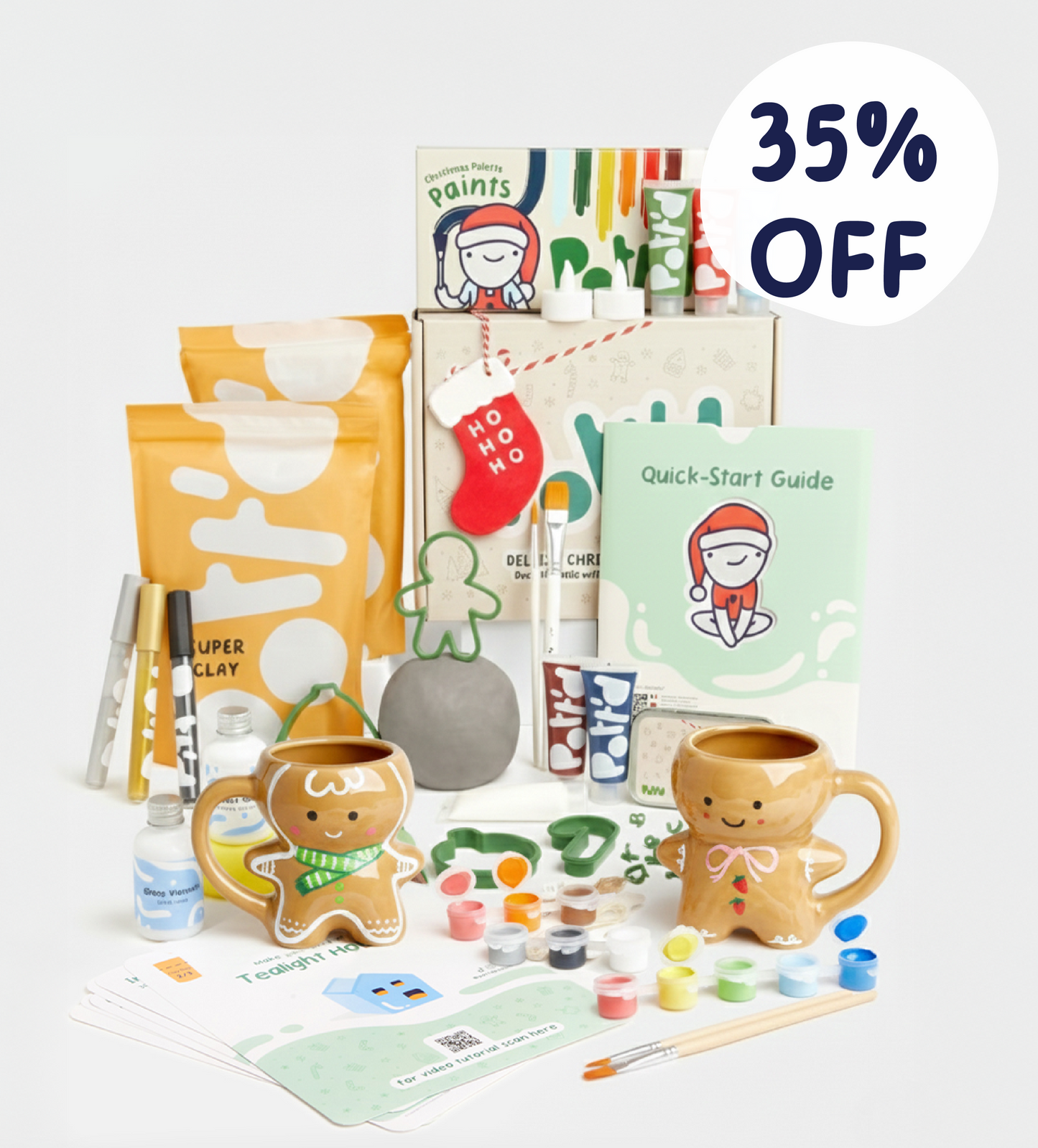 Christmas Pottery & Gingerbread Mug Bundle