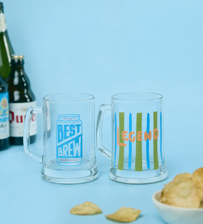 Schilder-je-eigen Bierglas x2