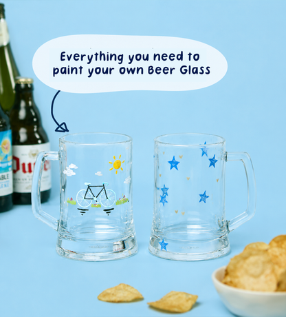 Schilder-je-eigen Bierglas x2