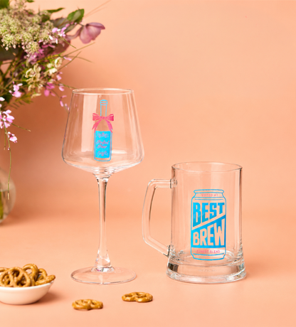 Bierglas & Weinglas Bemalen Set