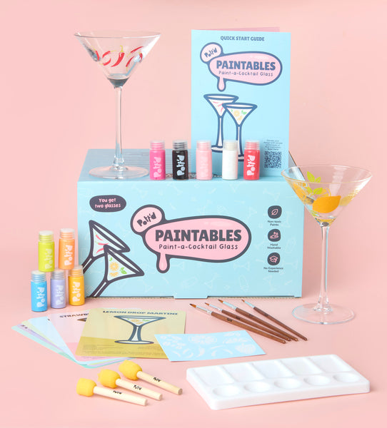Paint-a-Cocktail Glass x2
