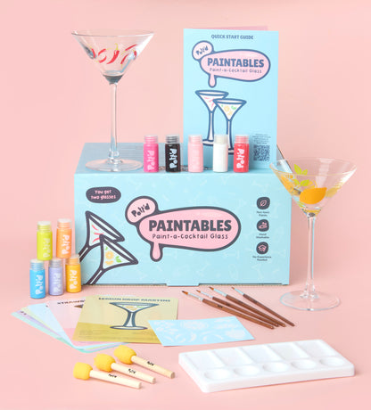 Paint-a-Cocktail Glass x2