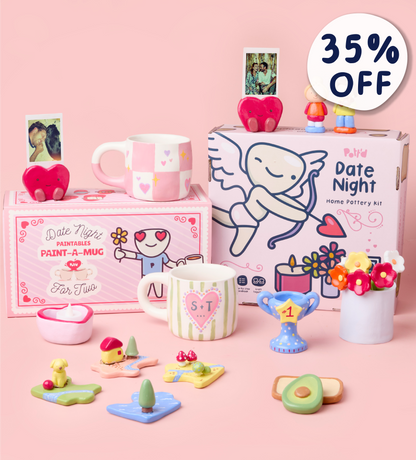 Töpfern & Tassen Bemalen Date Bundle für Zuhause