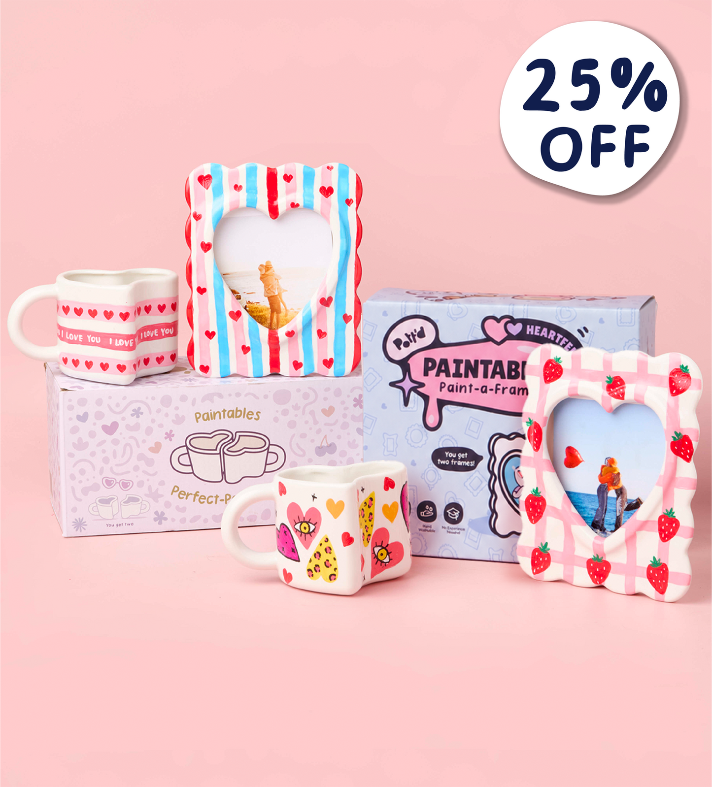 Full of Heart Tassen & Rahmen Set