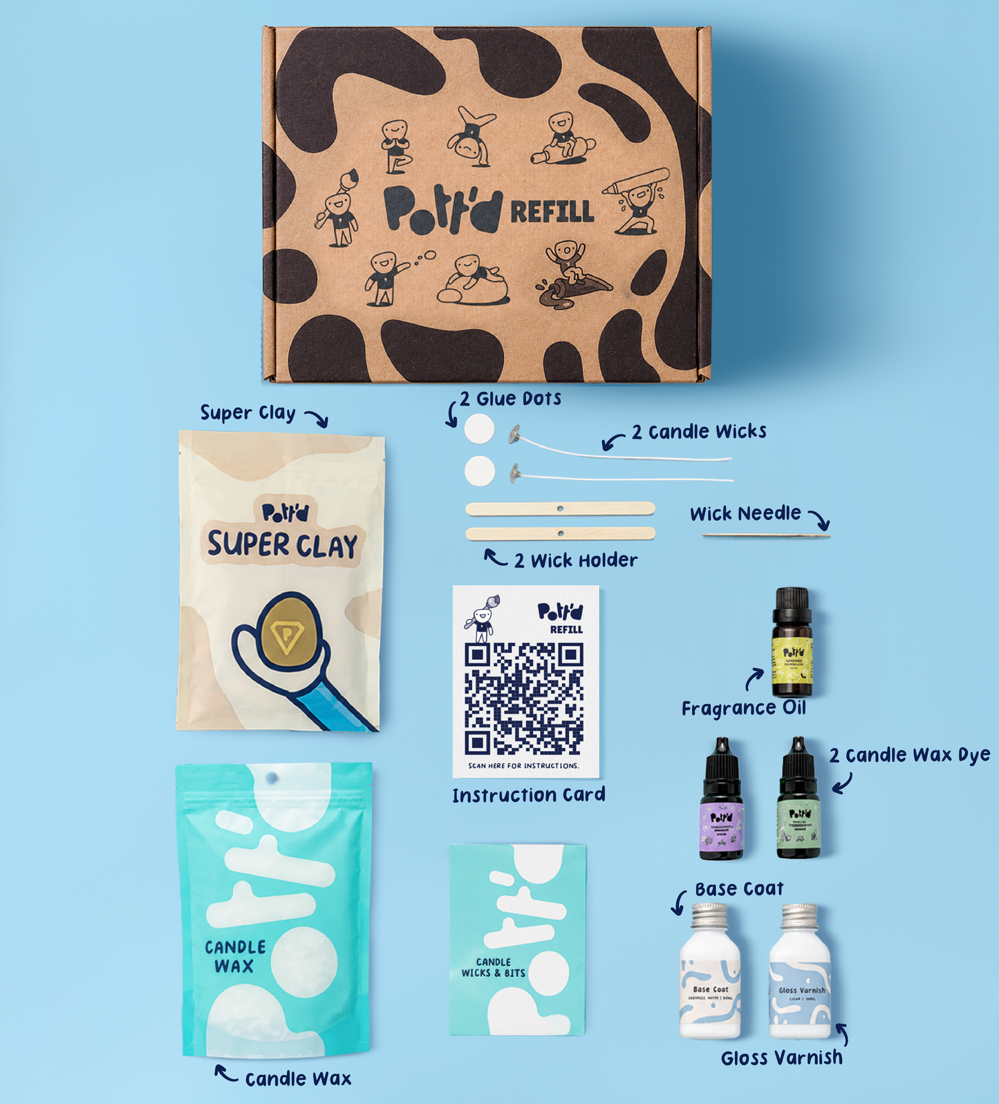 Nachfüllpack: Kit Créatif Bougies & Argile