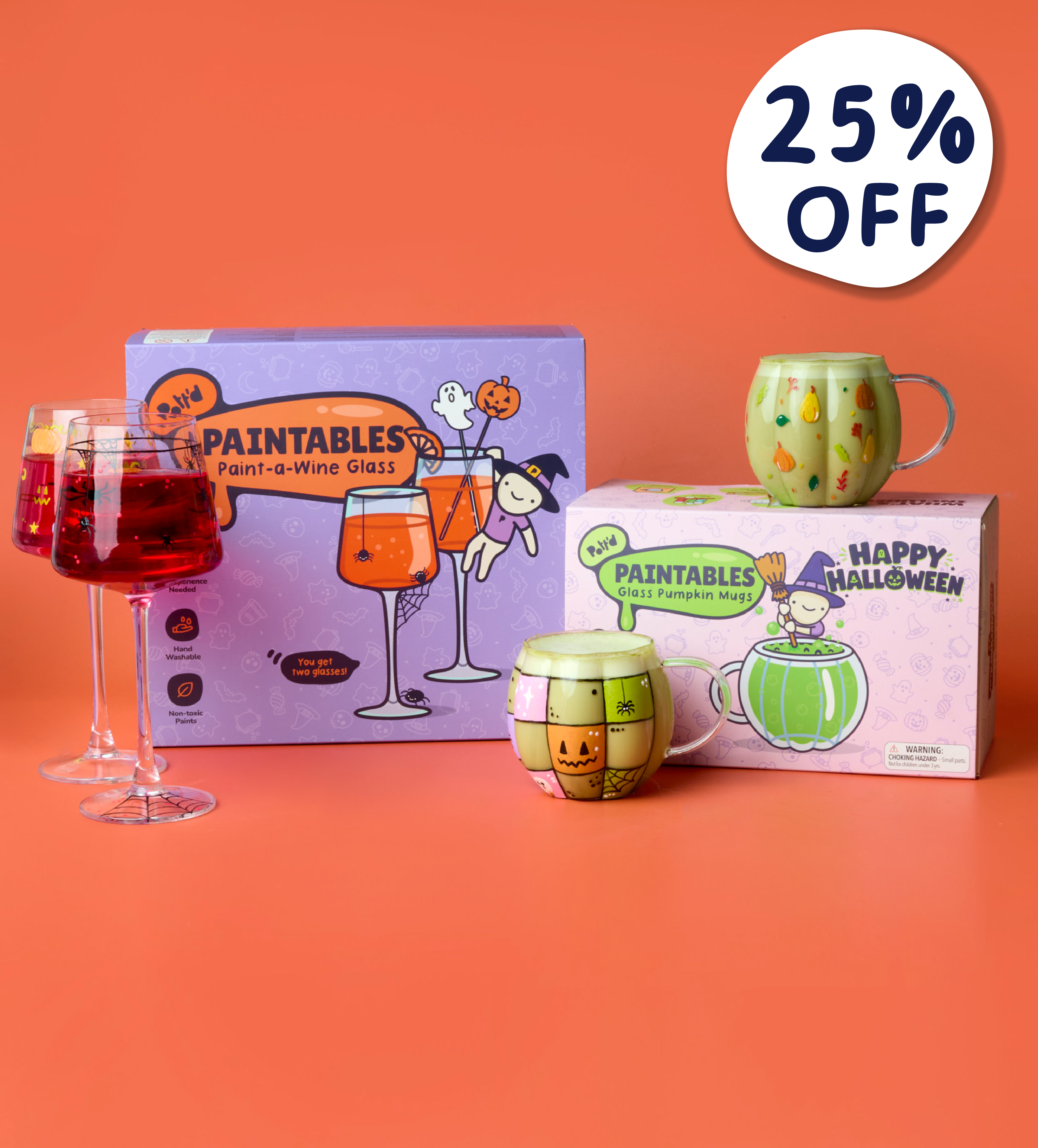 Coffret Verres d’Halloween à Peindre - Image 1