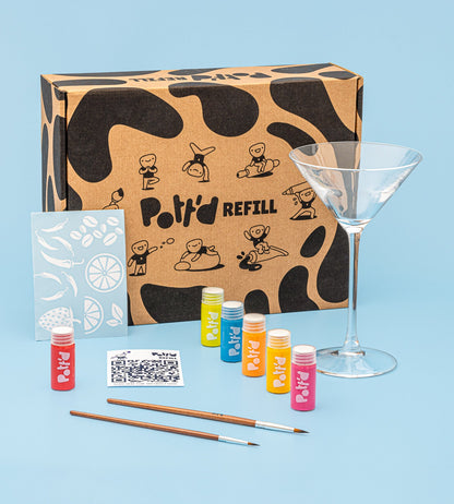 Nachfüllpack: Cocktailglas Bemalen Set