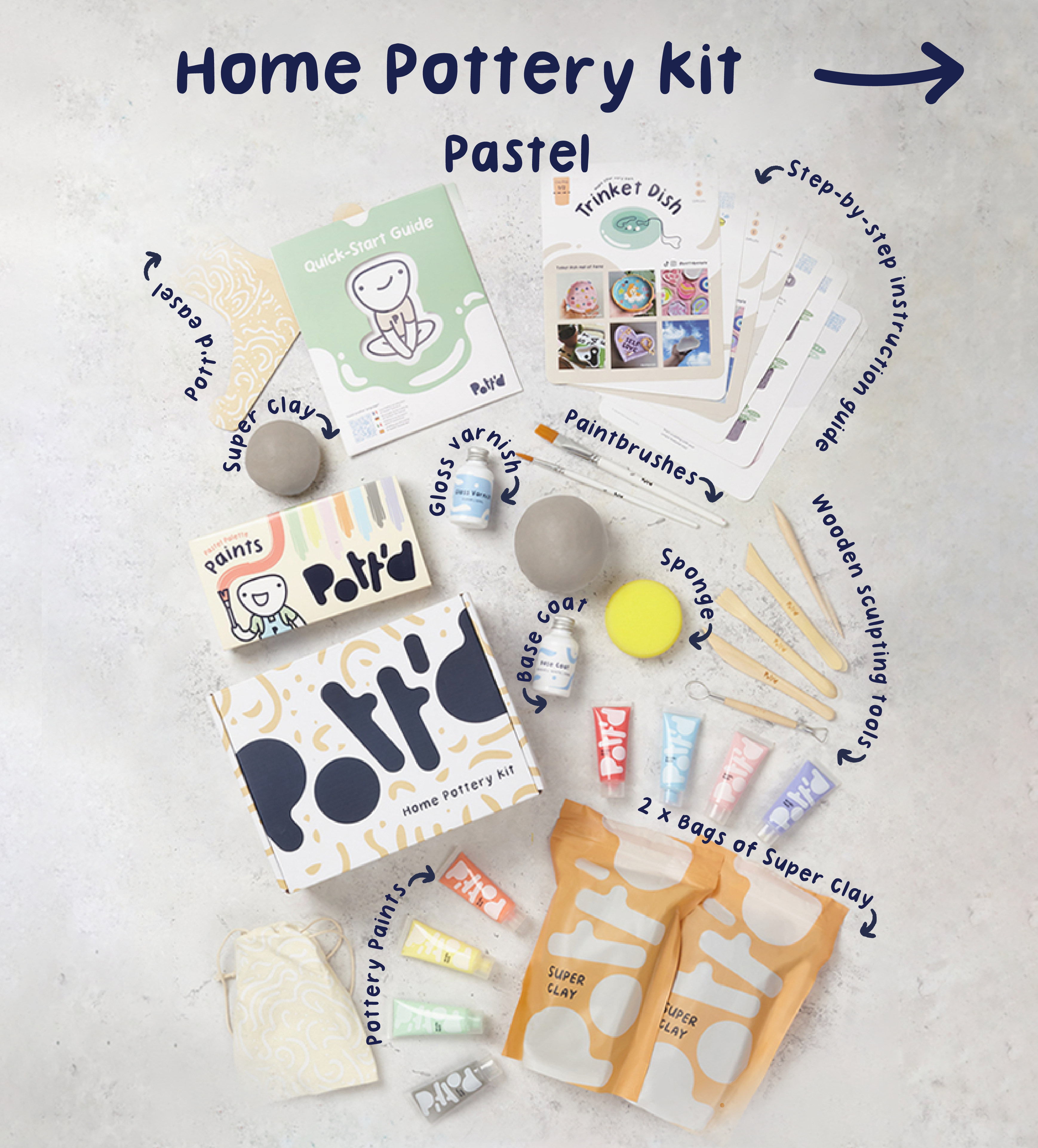 Pottery Storage Kit Deluxe Home Pottery Kit