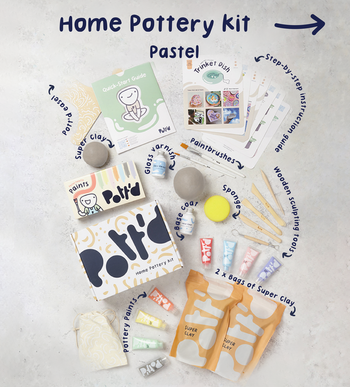 Deluxe Töpfer-Kit für zu Hause – Pott'd EU