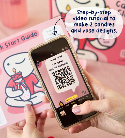 Kit de Arcilla y Vela Creativa Rosa Roja